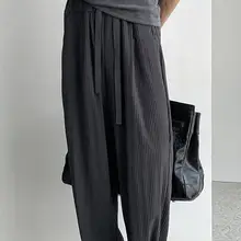 ワイドパンツ メンズ ロングパンツ 薄手 高ストレッチ ドレープ感 ルーズ ベーシック 着回し 秋 リゾート