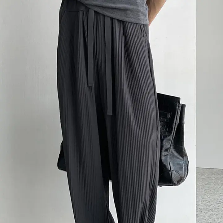 ワイドパンツ メンズ ロングパンツ 薄手 高ストレッチ ドレープ感 ルーズ ベーシック 着回し 秋 リゾート