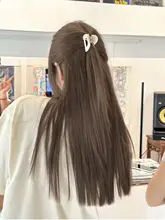 可愛いフラワー柄リボン付きミニヘアクリップ【後頭部用・半アップスタイル・高級感】