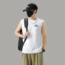 レトロカー無地ノースリーブTシャツ【純綿・メンズ・スポーティー】