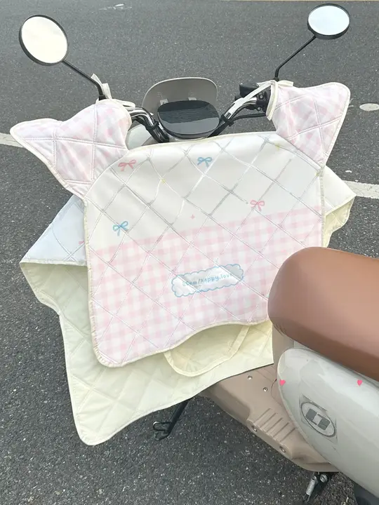 電動バイク用フルカバー防風カバー【夏用・紫外線対策・薄手・通気性・ピンク系】