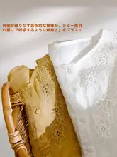 ブラウス レディース ラミー100% ビーズ刺繍 ハンドメイド ゆったり ラウンドネック シングルボタン