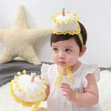ケーキ帽 ヘアアクセサリー キッズ ガールズ コットン100% ふんわり 誕生日 パーティー 撮影用小物 韓流