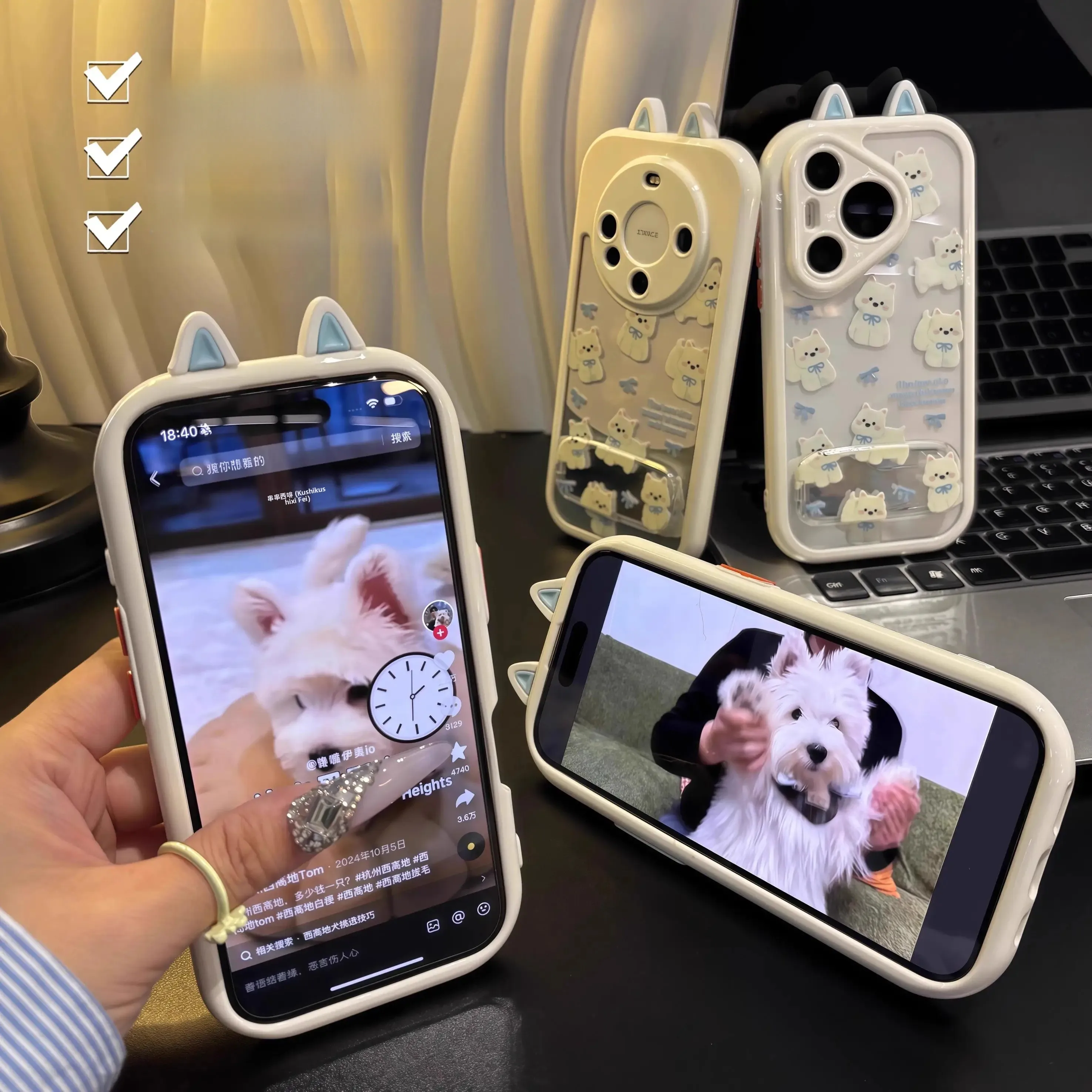 リボンデザインのスマホケース：動物風のインスタ風保護壳の実用性と性能