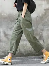 ミリタリーグリーンのワイドレッグパンツ【フィット・カジュアル・夏用】（セットアップ対応）