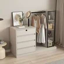 モダンデザインの収納キャビネット【ベッドサイド・壁掛け・衣類収納】（セットアップ対応）