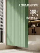 防水加工の折りたたみ式バスカーテン【穴あけ不要・防カビ・厚手】（セットアップ対応）