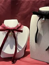 可愛いクリスマス・新年用リボンベル鎖骨チェーンチョーカー【2色・デート用】