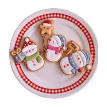 クリスマス雪だるまモチーフのアイシングクッキー型【星型・手押しタイプ】
