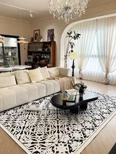 フランス風 ヴィンテージデザインラグ【リビングルーム・高級感・マルチ用途】