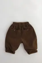 子供用コーデュロイロールアップパンツ【春秋用・ユニセックス・おしゃれなデザイン】（セットアップ対応）
