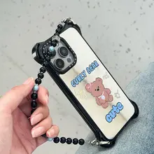 可愛いデザインのマグネット式スマホケース【ストラップ付き・iPhone用・高級感】