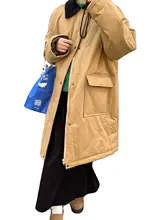 カジュアルカジュアルコート【カーキ・中長丈・バイカラー・レディース】