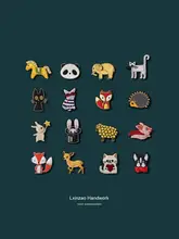 動物モチーフの高級デザインブローチ【刺繍装飾・ファッションアクセサリー】