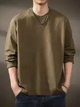 極上の柔らかさの長袖Tシャツ【秋用・コットン・ラウンドネック・ゆったりしたデザイン】