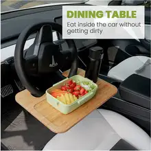 車用ステアリングホイールテーブル【食事・パソコン用・コンパクトデザイン】