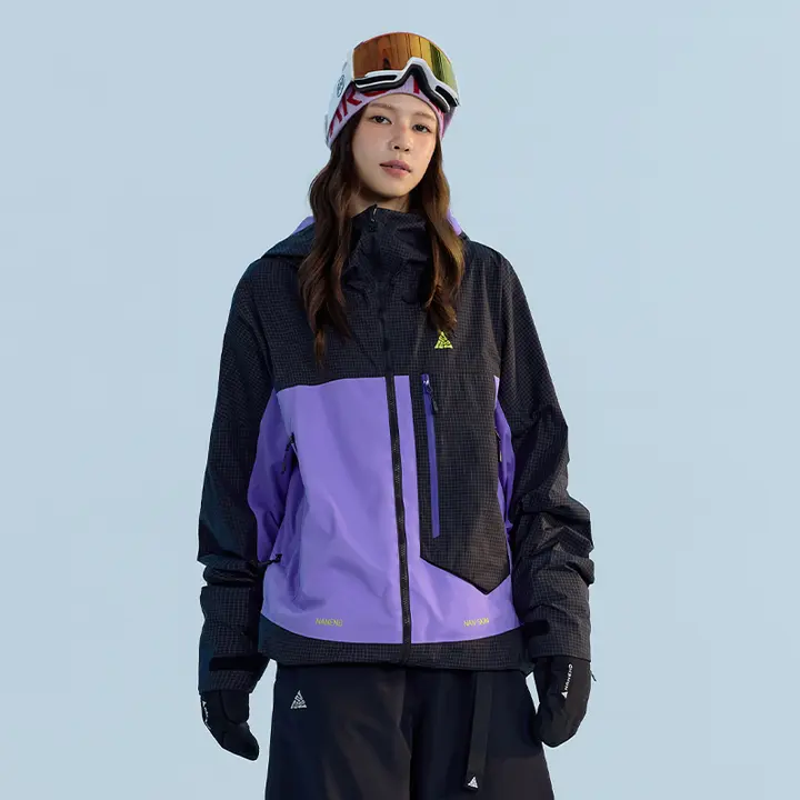 N&N 格子デザインの保温スノージャケット【男女兼用・高機能・防寒対策・スポーツ用】