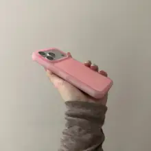 スマホケース 液体シリコン 耐衝撃 もちもち 肌触り ピーチピンク 無地 上品 インスタ映え 韓流 iPhone 16 Pro 17 Pro Max 18 Pro Max 対応