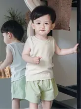 子供用 夏用タンクトップ【男女兼用・アイスシルク・無地・スリーブレス・薄手】