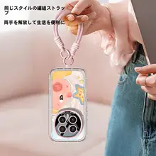 可愛いカートゥーンデザインのスマートフォンケース【全包囲設計・吊り下げ紐付き・防落仕様】