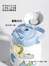 保温マグボトル【ステンレス製・吸管付き・女子向け・高デザイン】