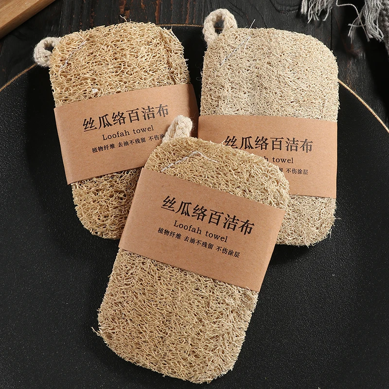  天然のヘチマで作られたキッチンクリーナー：油汚れ・食器洗いに最適な耐久性パッド