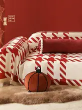 ソファカバー ソファースロー クリスマスデコレーション 上品 レッド インテリア
