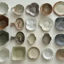 手作り粗陶のアンティーク風小皿【和食・デザート用】