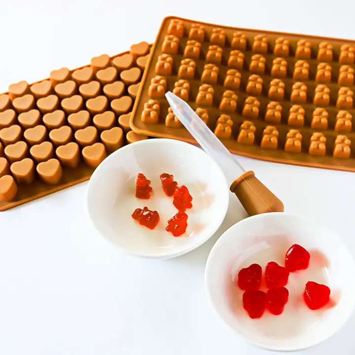 可愛いミニベアハートシリコン製グミ型【ベイビーお菓子用・焼き菓子対応】