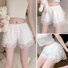 レース付きインナースカートパンツ【夏用・レーストリム・透け防止・外出・ルームウェア】