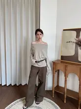 優雅なデザインのオフショルダーニットトップス【ルーズフ ィット・フレンチヴィンテージ風・2WAY対応】（セットアップ対応）