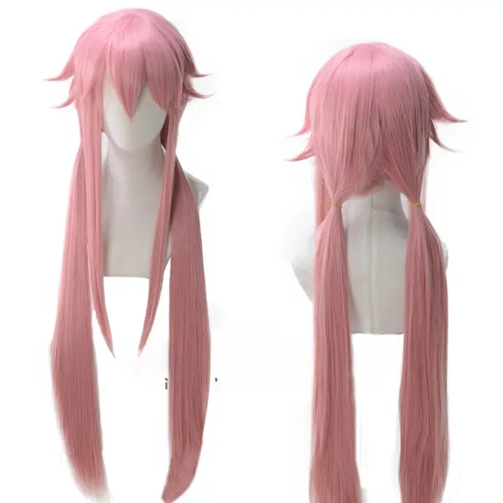 我妻由乃風キャラクターコスプレウィッグ【桜色・束ね髪スタイル】