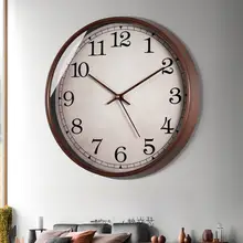 TQJ 洗練されたデザインのローマ風木製壁掛け時計【静音・石英・家庭用】