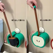 壁掛けタイプのトイレブラシ【穴あけ不要・お手入れ簡単・死角なし】（セットアップ対応）