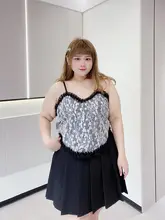 レース花柄甘いキャミソール【大きいサイズ・プラスサイズ】