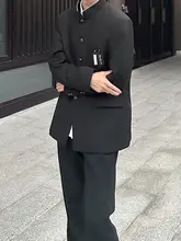 学生用ブラックジャケット【中山装・立襟・熱血高校風】（セットアップ対応）
