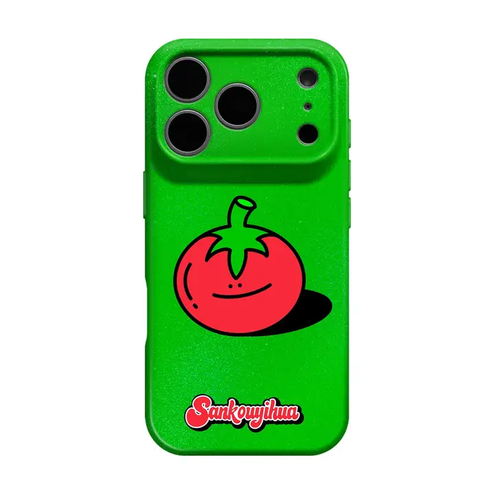 スマホケース iPhone対応 笑顔 柿モチーフ 可愛い 韓国風 インスタ映え 個性的