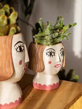 植木鉢 女性フェイス オブジェ フレンチ ヴィンテージ クラシカル アート 多肉植物 観葉植物 ベランダ インテリア 切り花