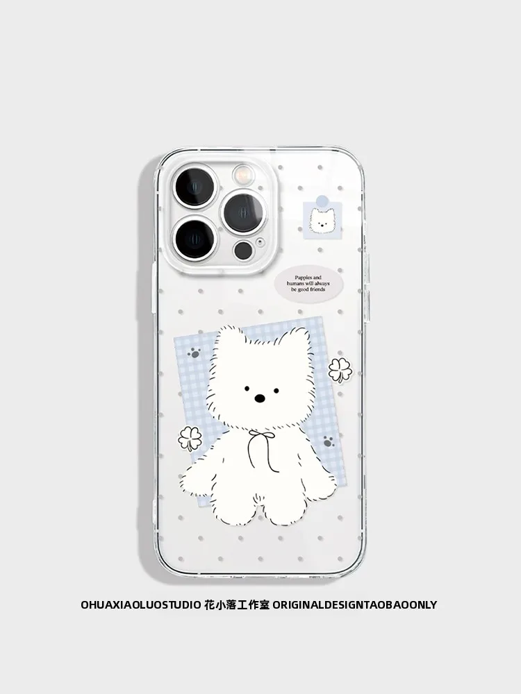 かわいい犬デザインのiPhoneケース：透明TPUソフトシェ ルの実用性とデザイン性