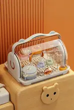 赤ちゃん用ボトル収納ラック【防塵・水切り機能付き・食器収納用】