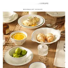 可愛いデザインの陶製料理皿【釉下彩・家庭用】