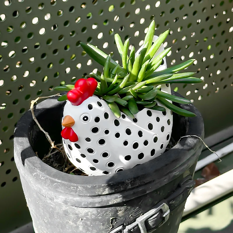クリエイティブな鶏の多肉植物鉢：庭・バルコニー用のミニチュア景観を実現するデザインガイド