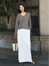 高身長向けリネン製ロングスカート【高腰・薄手・Aライン・夏用】