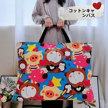 幼稚園用 寝具収納バッグ【純綿・子供用・キャンバス・布団と枕袋・三点セット対応】