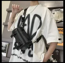 シンプルなデザインの防水ナイロン製クロスボディバッグ【職人仕上げ・トレンディなストリートスタイル】