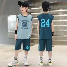 男の子 バスケットボールジャージ タンクトップ スーツ 子供用 夏 速乾