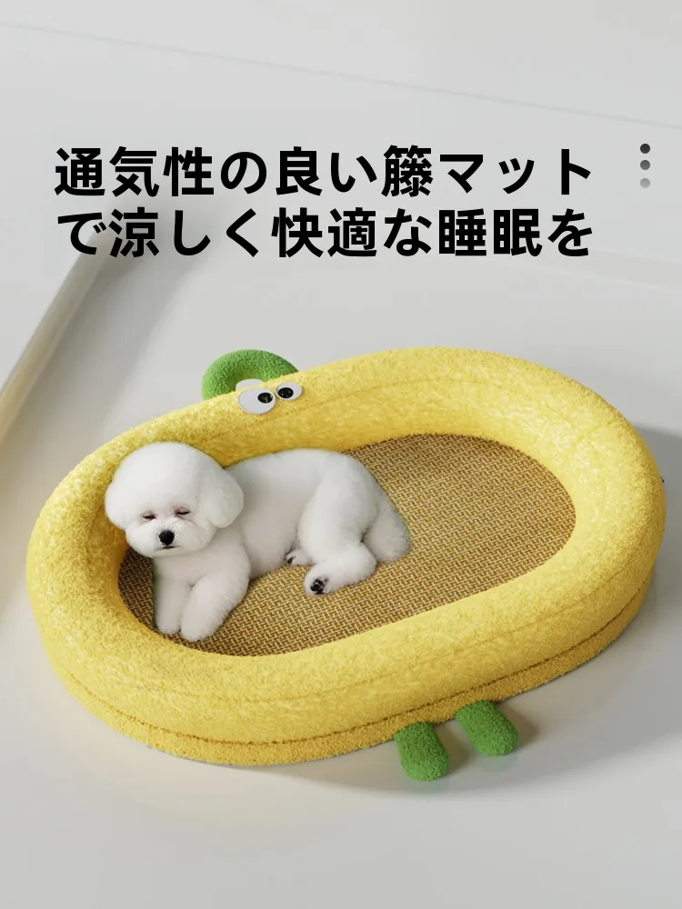中小型犬用クールマット：夏用の通気性と涼しさを実現するアイスシルクベッド
