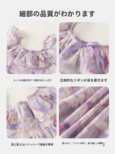 女の子用の可愛いワンピース【夏用・フリル付き・子供服】