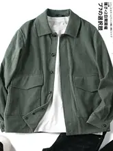 春用メンズゆったりコーデュロイジャケット【ワークスタイル・翻領】