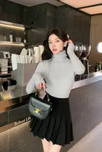 女性用ハイネックウールニットセーター【秋冬・スリムフィット・着やせ効果・ニットインナー】